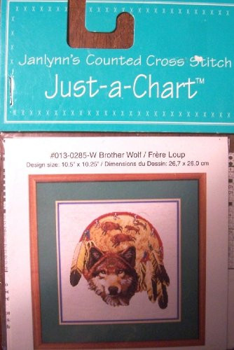 Brother Wolf - Janlynns Counted Cross Stitch Just-a-Chart 013-0285-W