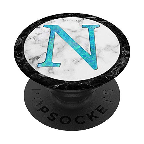Blue Green Letter N On White Gray Black Marbled Look PopSockets PopGrip Swappable Grip for Phones and Tablets Blue Green Letter N On White Gray Black Marbled Look PopSockets PopGrip Swappable Grip for Phones and Tablets