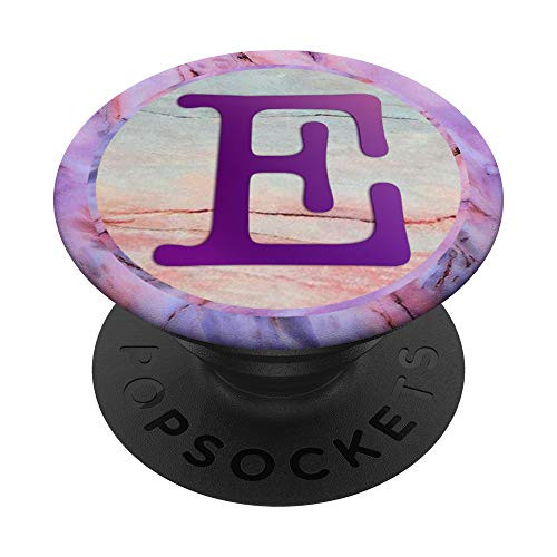 Purple Letter-E Monogram On Pink Blue Green Marbled Look PopSockets PopGrip Swappable Grip for Phones and Tablets Purple Letter-E Monogram On Pink Blue Green Marbled Look PopSockets PopGrip Swappable Grip for Phones and Tablets