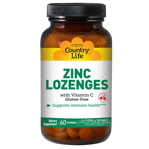 COUNTRY LIFE VITAMINS ZINC LOZENGESCHERRY 60 TAB