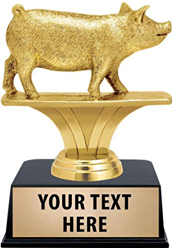 Crown Awards Pig Trophy 6inch Pig Trophies with Custom Engraving Prime