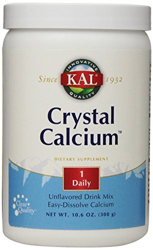 KAL Crystal Calcium Unflavored Powder 1000 mg 10.6 Ounce