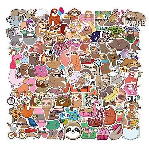 Sloth Stickers Pack 100 Animals Cute Vinyl Waterproof Decals for Water Bottles Laptop Sloth Gifts for Adults Girls Sloth Stickers Pack 100 Animals Cute Vinyl Waterproof Decals for Water Bottles Laptop Sloth Gifts for Adults Girls