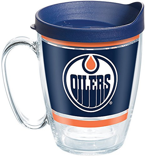 Tervis 1259645 NHL Edmonton Oilers Legend Tumbler with Wrap and Navy Lid 16oz Mug, Clear Tervis 1259645 NHL Edmonton Oilers Legend Tumbler with Wrap and Navy Lid 16oz Mug, Clear