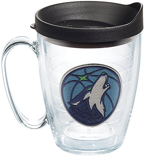 Tervis 1275187 NBA Minnesota Timberwolves Primary Logo Tumbler with Emblem and Black Lid 16oz Mug, Clear Tervis 1275187 NBA Minnesota Timberwolves Primary Logo Tumbler with Emblem and Black Lid 16oz Mug, Clear