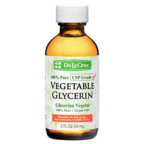 De La Cruz Pure Vegetable Glycerin USP Grade Non-GMO Bottled in USA 2 FL. OZ.