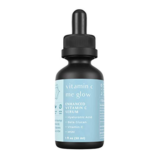 Ayadara Vitamin C Me Glow Enhanced Vitamin C Serum 1 fl oz Anti-Aging Face Serum with Hyaluronic Acid Beta Glucan MSM Moisturizes Skin  and  Reduces Wrinkles Fine Lines  and  Dark Spots