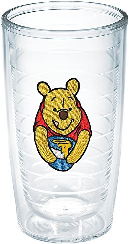 Tervis 1290031 Disney-Winnie the Pooh Front & Back Insulated Tumbler with Emblem, 16 oz, Clear