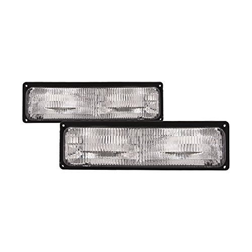 HEADLIGHTSDEPOT Chrome Housing Park Signal Lights Compatible with Chevrolet GMC Blazer Chevy Truck CK 1500 2500 3500 Suburban Includes Left Driver and Right Passenger Side Park Signal Lights HEADLIGHTSDEPOT Chrome Housing Park Signal Lights Compatible with Chevrolet GMC Blazer Chevy Truck CK 1500 2500 3500 Suburban Includes Left Driver and Right Passenger Side Park Signal Lights