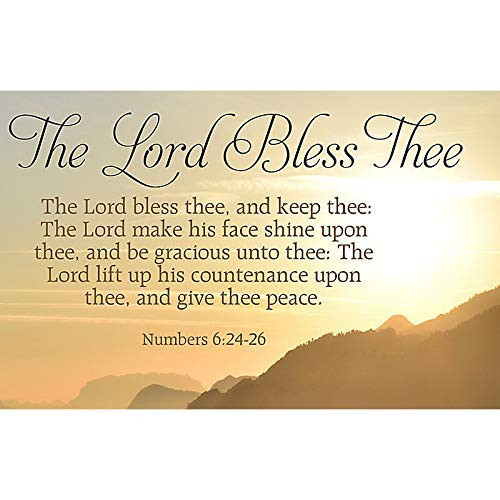 Postcards - Attendance - Inspirational The Lord Bless Thee - KJV Scripture - Pkg. of 25