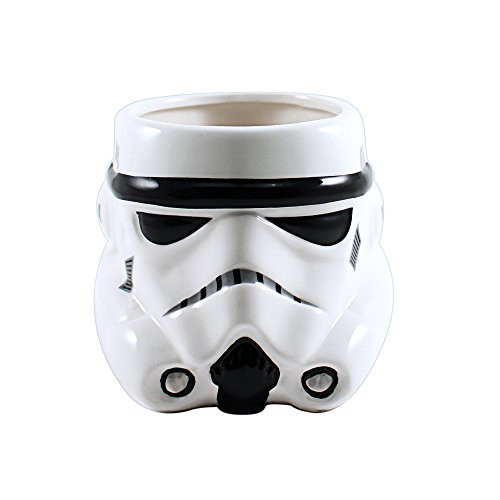 Silver Buffalo SW9895 Star Wars Episodes 1-6 Storm Trooper Big Face 3D Sculpted Ceramic Mug, 20-Ounces