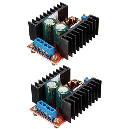 Hailege 2pcs 150W 6A Adjustable DC Boost Converter Step Up 10-32V to 12-35V Voltage Charger Module Power Supply Inverters Converter