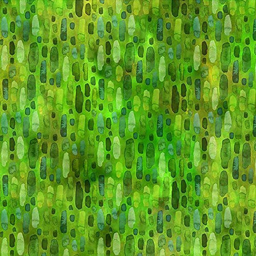 In The Beginning Urban Jungle Stones Green Quilt Fabric By The Yard
