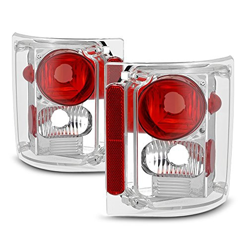 VIPMOTOZ For 1973-1987 Chevy GMC CK 1500 2500 3500 Pickup Suburban Tail Lights - Metallic Chrome Housing Driver and Passenger Side VIPMOTOZ For 1973-1987 Chevy GMC CK 1500 2500 3500 Pickup Suburban Tail Lights - Metallic Chrome Housing Driver and Passenger Side