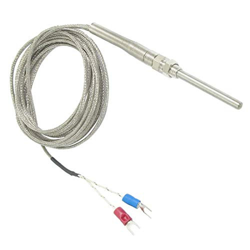 Aodesy K-Type Thermocouple Wire for High Temperature0-500°C Fiberglass 3M Length 50mm Probe Length