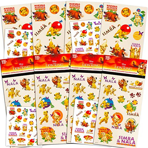 Disney Lion King Sticker and Tattoos Party Favors Super Set ~ Bundle Includes Over 200 Lion King Temporary Tattoos and Stickers Lion King Party Favors for Kids