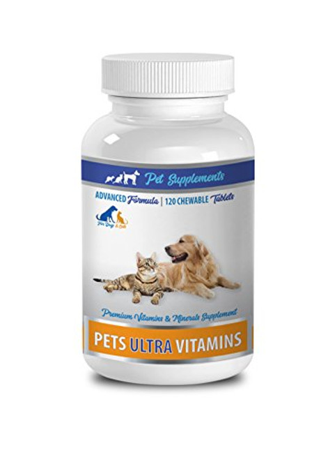 Dog Minerals - Ultra Vitamins for Pets - Dogs and Cats - Powerful Minerals - Vitamin c for Dogs chewable - 1 Bottle 120 Chews Dog Minerals - Ultra Vitamins for Pets - Dogs and Cats - Powerful Minerals - Vitamin c for Dogs chewable - 1 Bottle 120 Chews