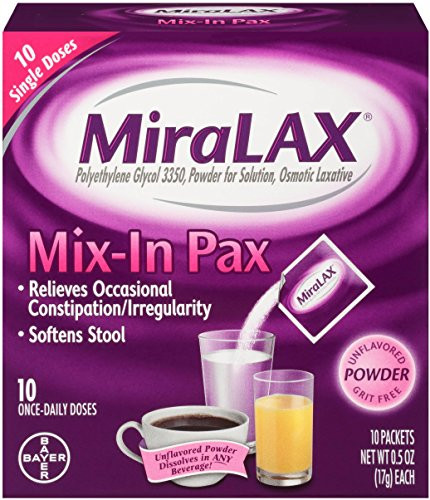 MiraLAX Laxative Powder Packets 10 packets per box