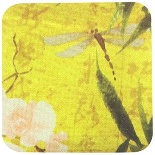 3dRose LLC Dragon Fly N Roses Coaster Soft Set of 8