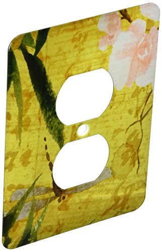 3dRose LLC lsp_11022_6 Dragon Fly N Roses 2 Plug Outlet Cover