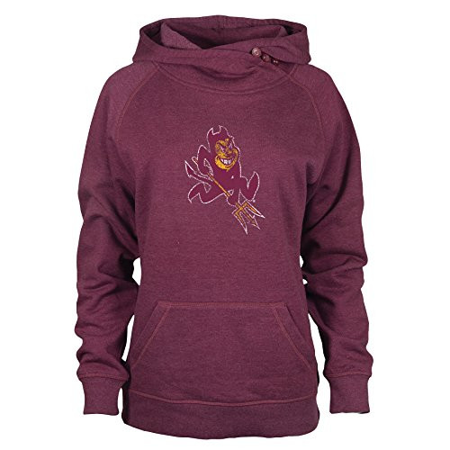 Ouray Sportswear NCAA Arizona State Sun Devils W Asym Redux Hood Small Maroon Heather Ouray Sportswear NCAA Arizona State Sun Devils W Asym Redux Hood Small Maroon Heather