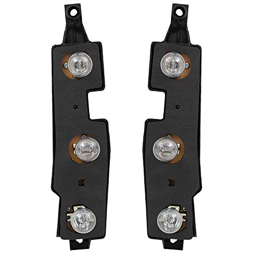 Brock Replacement Driver and Passenger Set Tail Lights Connector Plate Compatible with 1988-2000 CK Pickup Truck 16511565 16511566