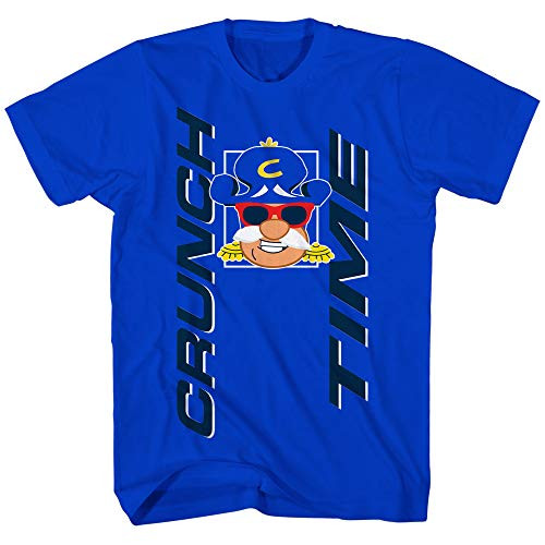 Captain Crunch Mens Capn Crunch Cereal Shirt Crunch Time Tee Shirt - Capn Crunch Graphic T-Shirt Royal Large