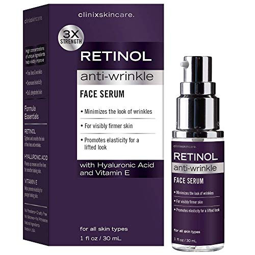 Clinix Skincare Anti Wrinkle Retinol Face Serum 1 Fl. Oz