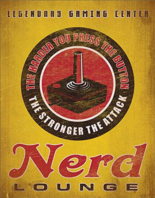 Desperate Enterprises Nerd Lounge Tin Sign 12.5inch W x 16inch H