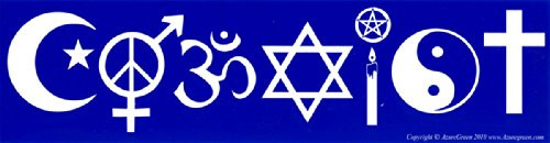 AzureGreen Coexist  Bumper StickerDecal 11.5inch by 3inch