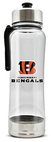 NFL Cincinnati Bengals 20oz Clip-On Clear Plastic Water Bottle