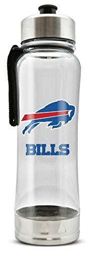 NFL Buffalo Bills 20oz Clip-On Clear Plastic Water Bottle