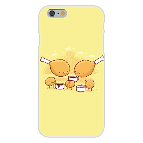 Apple iPhone 6 plus  Plus Custom Case White Plastic Snap On - Chicken Farm Fried Chicken Legs  and  Nuggets wSauce