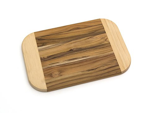Lipper International 7250 Two-Tone Teak Wood Cutting Board, Medium, 11-7/8" x 7-7/8" x 3/4"