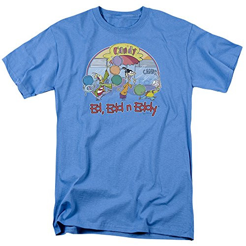Trevco Mens Ed EDD n Eddy Short Sleeve T-Shirt Carolina Blue Small