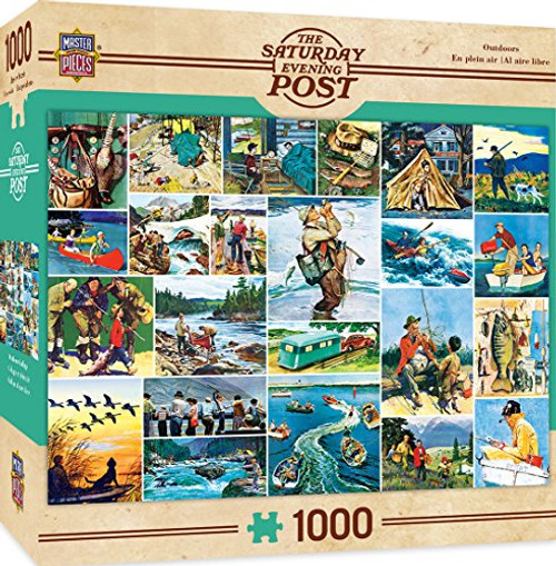 MasterPieces Saturday Evening Post Outdoors Collage Jigsaw Puzzle by Norman Rockwell, 1000-Piece MasterPieces Saturday Evening Post Outdoors Collage Jigsaw Puzzle by Norman Rockwell, 1000-Piece