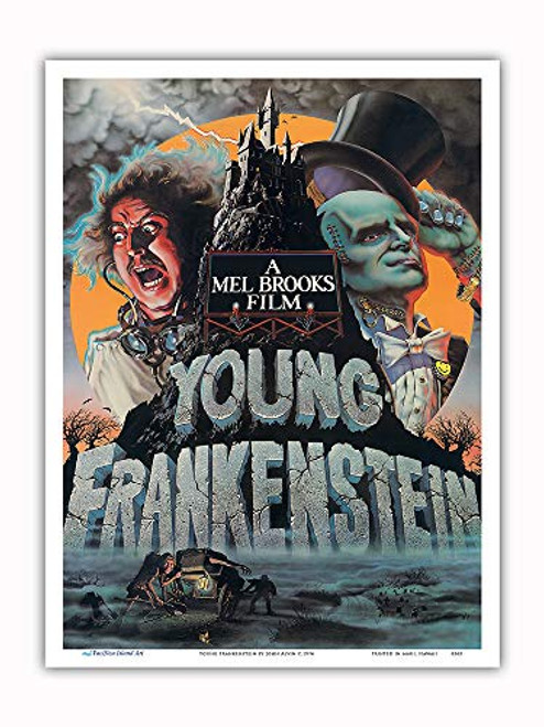 Pacifica Island Art - Young Frankenstein - Starring Gene Wilder - Directed by Mel Brooks - Vintage Film Movie Poster by John Alvin c.1974 - Master Art Print - 9in x 12in Pacifica Island Art - Young Frankenstein - Starring Gene Wilder - Directed by Mel Brooks - Vintage Film Movie Poster by John Alvin c.1974 - Master Art Print - 9in x 12in