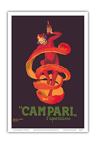 Campari LAperitivo Campari Aperitif - Clown Wrapped in Orange Peel - Vintage Advertising Poster by Leonetto Cappiello c.1921 - Master Art Print 12in x 18in