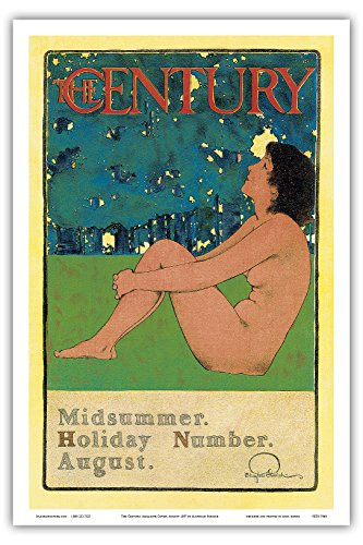 Pacifica Island Art - The Century August 1897 - Vintage Magazine Cover by Maxfield Parrish c.1897 - Master Art Print - 12in x 18in