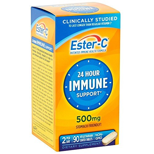 Ester-C 500 mg Coated Tablets 90 ea Pack of 2