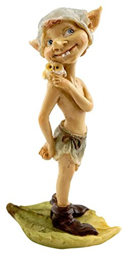 Top Collection Miniature Fairy Garden and Terrarium Pixie with Owl Figurine