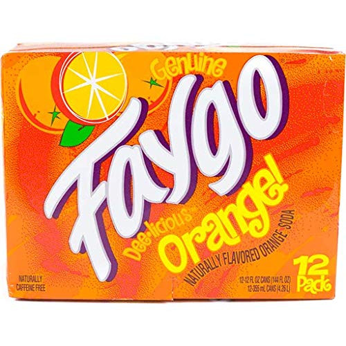 Faygo Soda Orange 12-ounce 12-pack cans pack of 1