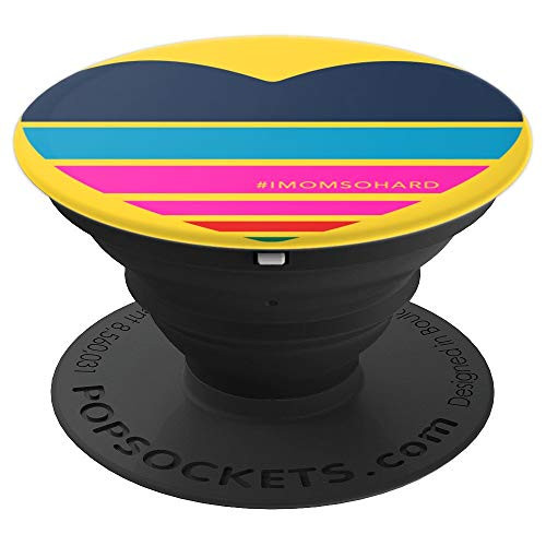 IMOMSOHARD Rainbow Heart (yellow) PopSockets Stand for Smartphones and Tablets - PopSockets Grip and Stand for Phones and Tablets