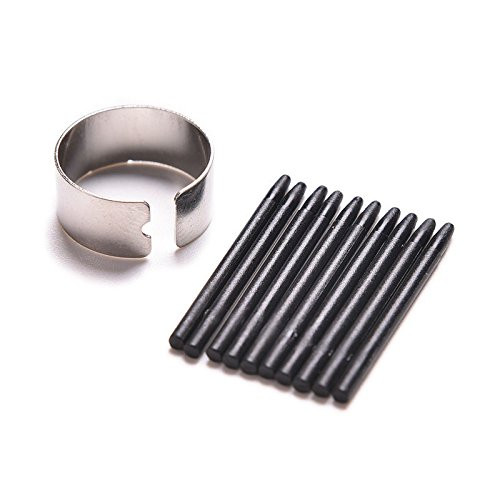 10 pcs Black Standard Pen Nibs for WACOM CTL-471 CTL-671 CTL-472 CTL-672 wRemoval Ring
