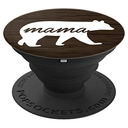 Triple G Mavs Mama Bear Woodgrain PopSockets Stand for Smartphones and Tablets - PopSockets Grip and Stand for Phones and Tablets