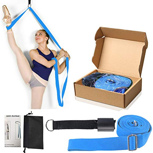 KimDaro Leg Stretcher Door Flexibility  and  Stretching Leg Strap - Great for Ballet Cheer Dance Gymnastics or Any Sport Leg Stretcher Door Flexibility Trainer Premium Stretching Equipment Blue