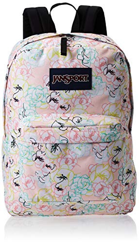 JanSport SuperBreak Coral Sketch Floral Print One Size