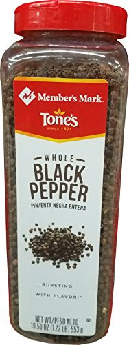 Members Mark Whole Black Pepper 19.5 Ounce