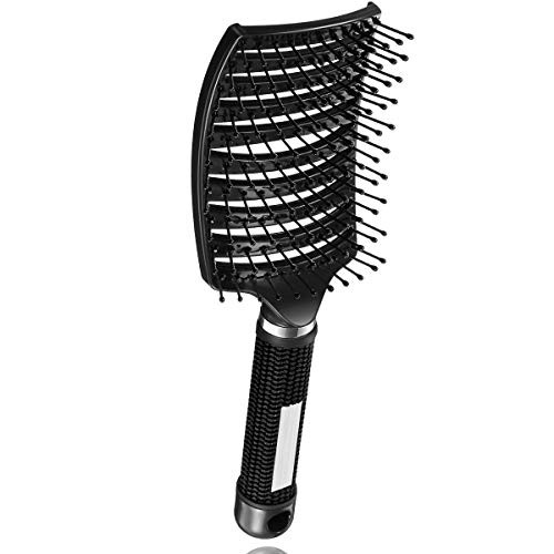 Ling Curved Hair Brush Black Vented Detangling Blow Dry Brush Massage Brush Curved Vent Hair Brush Boar Bristle Hair Brush for Men and Women Vented Detangling Styling Hair Brush for Curly Hair Ling Curved Hair Brush Black Vented Detangling Blow Dry Brush Massage Brush Curved Vent Hair Brush Boar Bristle Hair Brush for Men and Women Vented Detangling Styling Hair Brush for Curly Hair