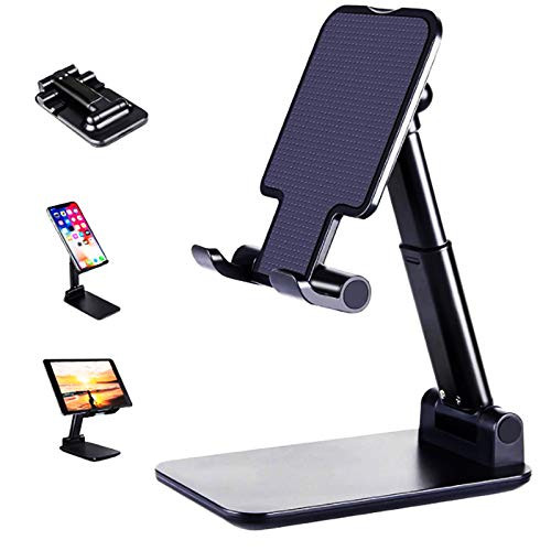 Cell Phone Stand Angle Height Adjustable Cell Phone Stand for Desk Foldable Cell Phone Holder Cell phone stand for desk Tablet Stand Case Friendly Compatible with All Mobile Phone iPad Kindle